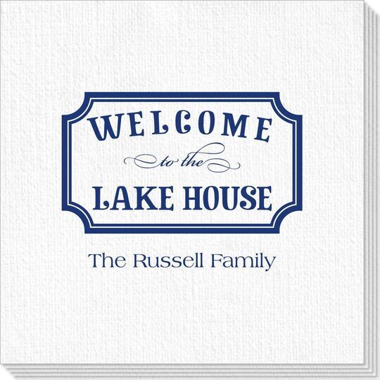Welcome to the Lake House Sign Deville Napkins